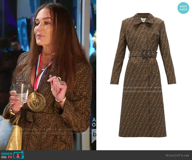 Soprabito Ff Trench Coat by Fendi worn by Meredith Marks on The Real Housewives of Salt Lake City