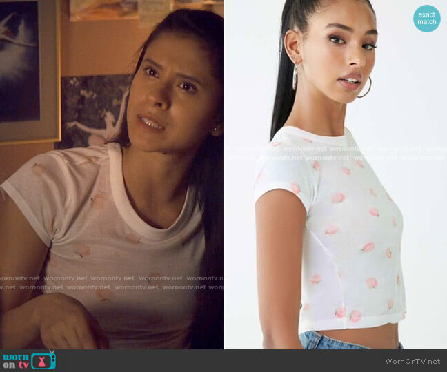 Forever 21 Peach Top worn by June Park (Daniela Norman) on Tiny Pretty Things