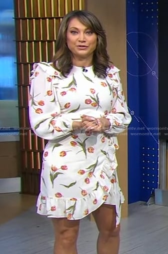 Ginger's white floral dress on Good Morning America