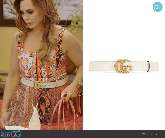 Double G Buckle Belt by Gucci worn by D’Andra Simmons on The Real Housewives of Dallas