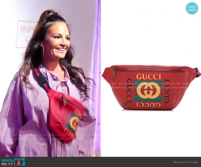 Retro GG Logo Belt Bag by Gucci worn by Lisa Barlow on The Real Housewives of Salt Lake City