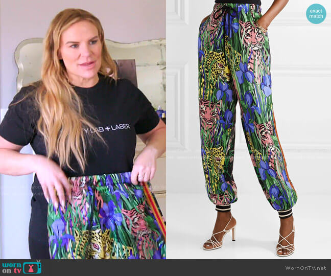 Printed Track Pants by Gucci worn by Heather Gay on The Real Housewives of Salt Lake City