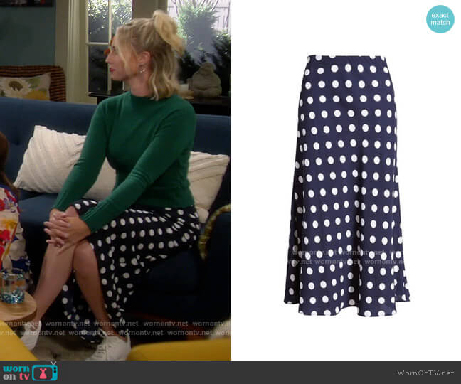 Halogen Bias Cut A-Line Skirt worn by Mandy Baxter (Molly McCook) on Last Man Standing