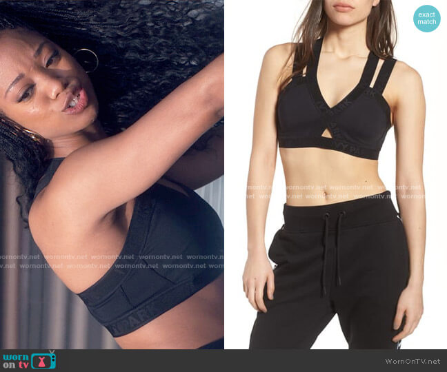 Ivy Park Harness Sports Bra worn by Neveah Stroyer (Kylie Jefferson) on Tiny Pretty Things