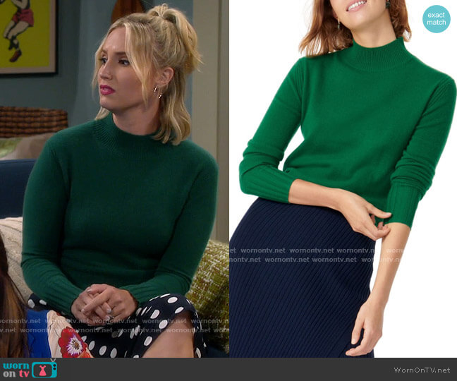 WornOnTV: Mandy’s green sweater and polka dot skirt on Last Man ...