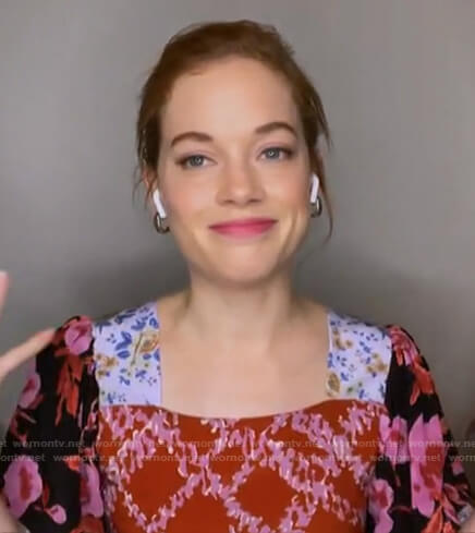 Jane Levy's floral patchwork dress on Today