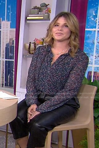 Jenna’s printed tie neck blouse on Today