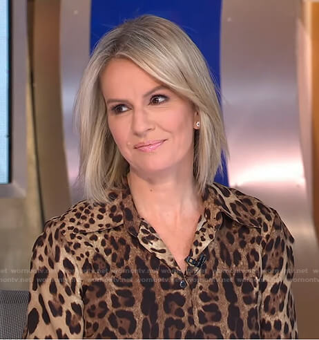 Dr. Jennifer Ashton’s leopard print blouse on Good Morning America