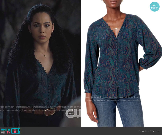 Joie Shariana Top worn by Macy Vaughn (Madeleine Mantock) on Charmed