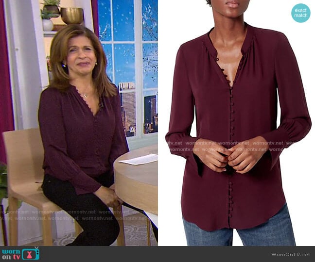 Tariana Blouse by Joie worn by Hoda Kotb on Today