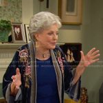 Julie’s floral embroidered velvet jacket on Days of our Lives