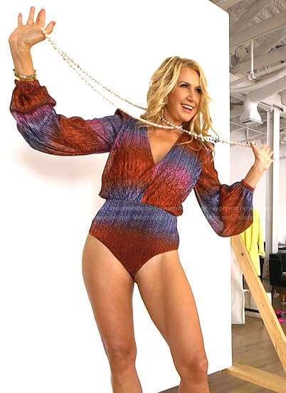 Kary's lurex bodysuit on The Real Housewives of Dallas