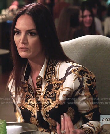 Lisa's printed blouse on The Real Housewives of Salt Lake City