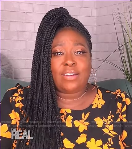 Loni’s black and yellow floral dress on The Real