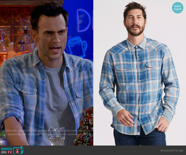 Lucky Brand Grom Plaid Shirt worn by Max (Cheyenne Jackson) on Call Me Kat