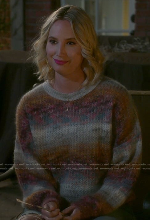 Mandy's ombre sweater on Last Man Standing