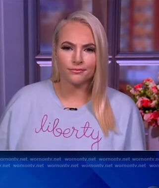 Meghan's blue Liberty sweater on The View