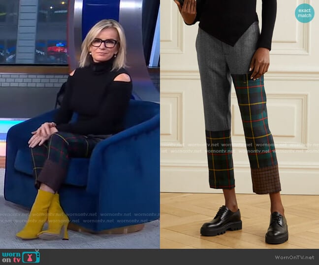 Patchwork Wool-Blend Pants by Monse worn by Dr. Jennifer Ashton on Good Morning America