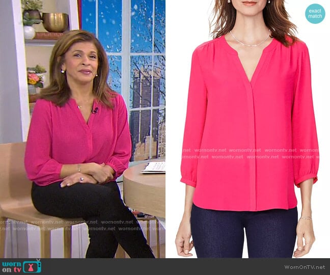 Pintuck Blouse by NYDJ worn by Hoda Kotb on Today