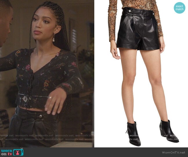 Colima Shorts by Paige worn by Olivia Baker (Samantha Logan) on All American