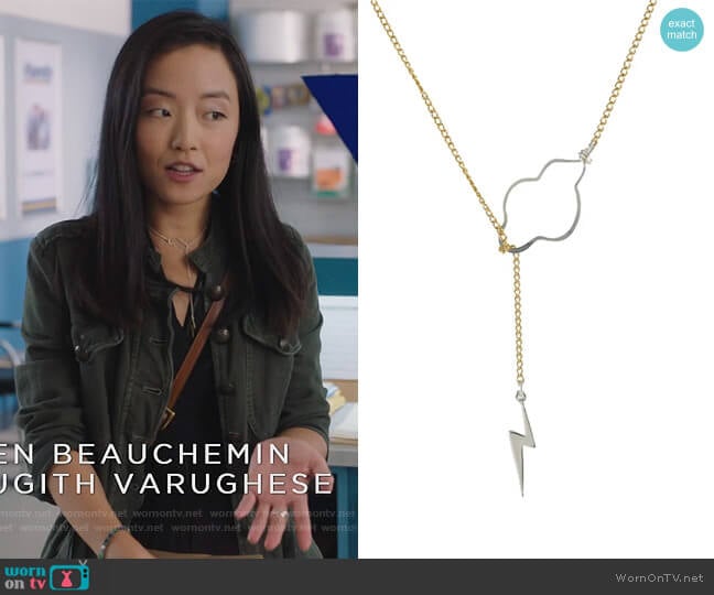 Weather the Storm Necklace by Peggy Li worn by Janet (Andrea Bang) on Kims Convenience