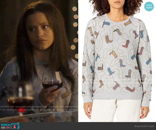 PJ Salvage Bonfires Top worn by Maggie Vera (Sarah Jeffery) on Charmed