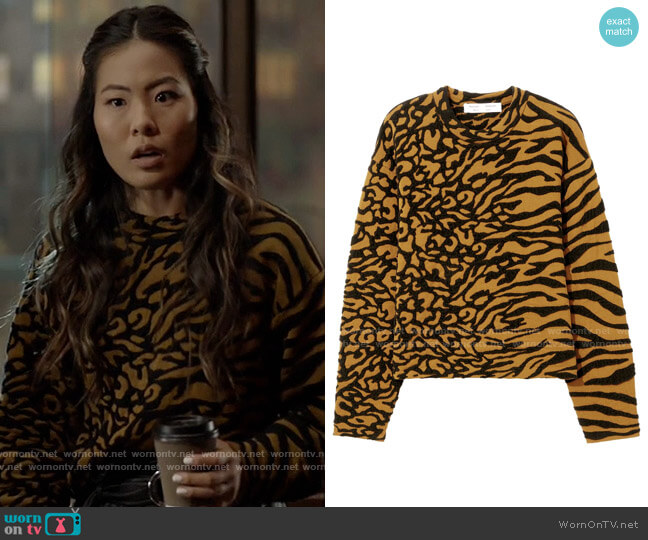 Proenza Schouler White Label Animal Jacquard Knit Pullover worn by Mary Hamilton (Nicole Kang) on Batwoman