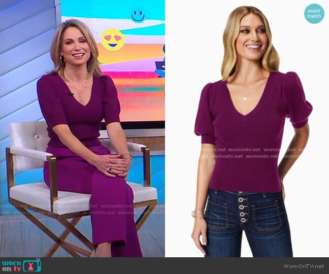 Rory Sweater by Ramy Brook worn by Amy Robach on Good Morning America