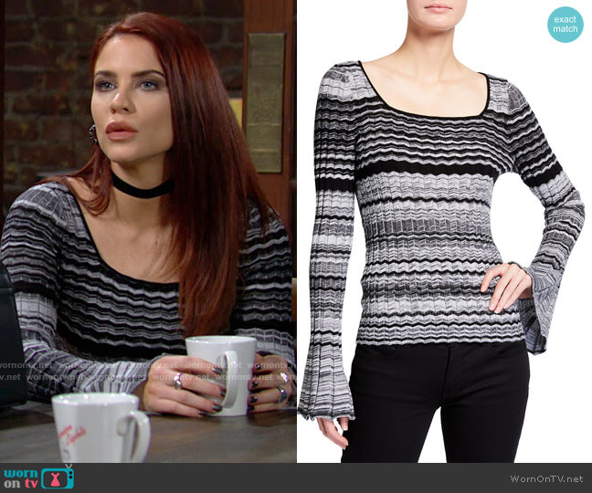 Ramy Brook Violet Top worn by Sally Spectra (Courtney Hope) on The Young and the Restless