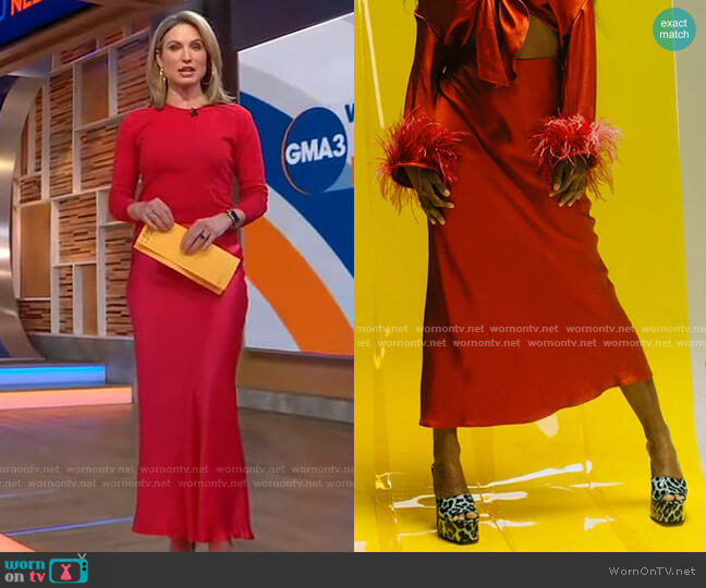 Shimmy Skirt by Rezek Studio worn by Amy Robach on Good Morning America