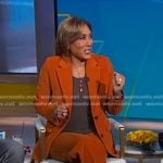 Robin’s orange corduroy blazer on Good Morning America