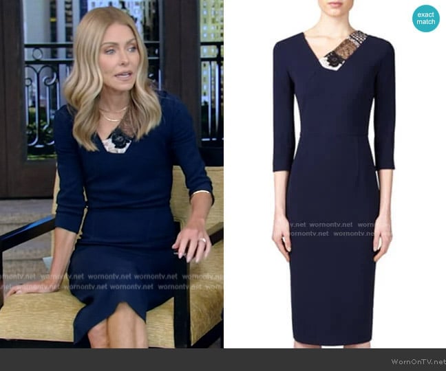 Rayner Dress by Roland Mouret worn by Kelly Ripa on Live with Kelly and Mark