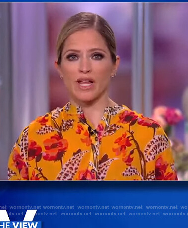 Sara's yellow floral dress on The View