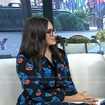 Savannah Sellers’s black floral shirtdress on Today