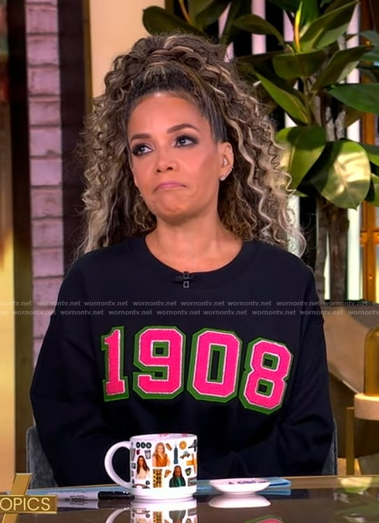 Sunny's black 1908 sweatshirt on The View