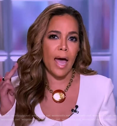 Sunny’s white button down blazer on The View