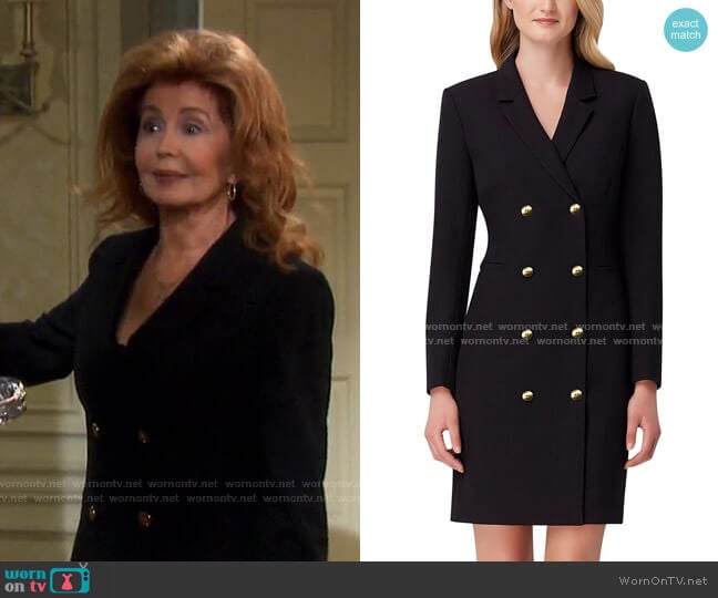 Long-Sleeve Blazer Dress by Tahari ASL worn by Maggie Horton (Suzanne Rogers) on Days of our Lives