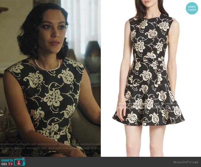 Ornate Paisley Ruffle Hem Dress by Ted Baker worn by Hermosa Lodge (Mishel Prada) on Riverdale