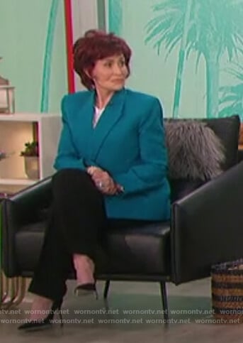 Sharon’s turquoise blazer on The Talk