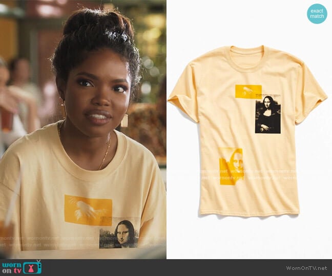 Mona Lisa Graphic Tee by Urban Outfitters worn by Jillian (Ryan Destiny) on Grown-ish