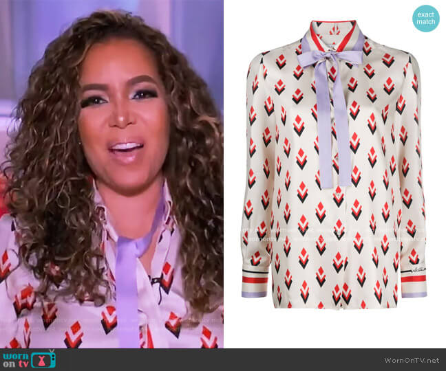 Pussy-bow Blouse by Valentino worn by Sunny Hostin on The View