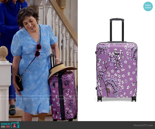 Vera Bradley Lavender Dandelion Suitcase worn by Kat Silver (Mayim Bialik) on Call Me Kat