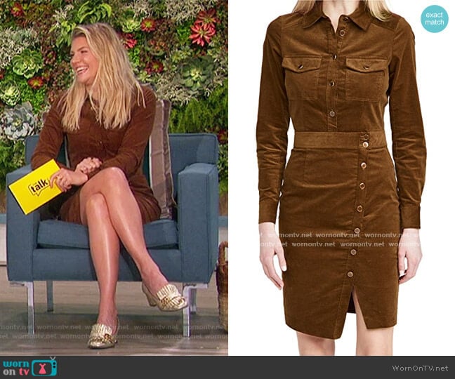 Britton Shirtdress by Veronica Beard worn by Amanda Kloots on The Talk