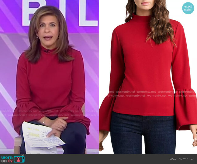 Puff Sleeve Top by Vince Camuto worn by Hoda Kotb on Today