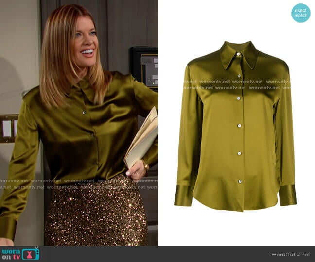 Vince Shaped Collar Blouse worn by Phyllis Summers (Michelle Stafford) on The Young and the Restless