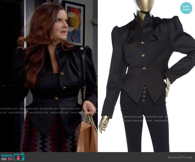 Vivienne Westwood Victorian Jacket worn by Katie Logan (Heather Tom) on The Bold and the Beautiful