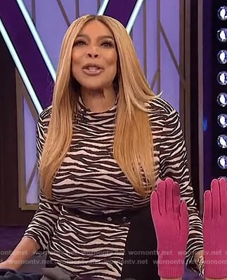 Wendy’s zebra stripe dress on The Wendy Williams Show