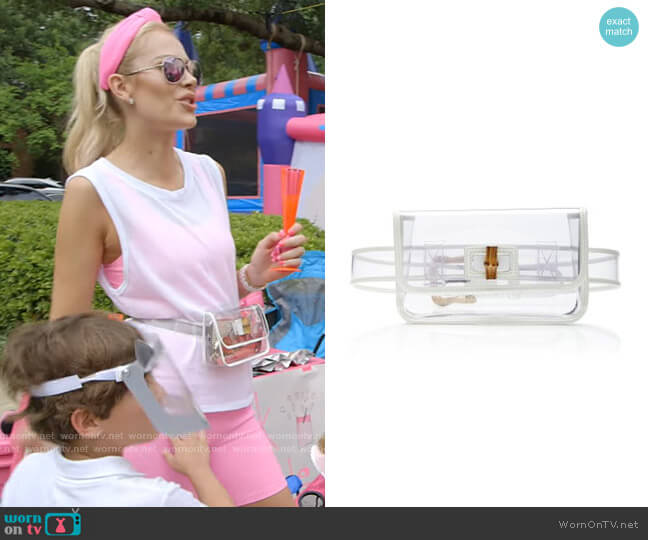 Leather-Trimmed PVC Belt Bag by Zimmermann worn by Kameron Westcott on The Real Housewives of Dallas