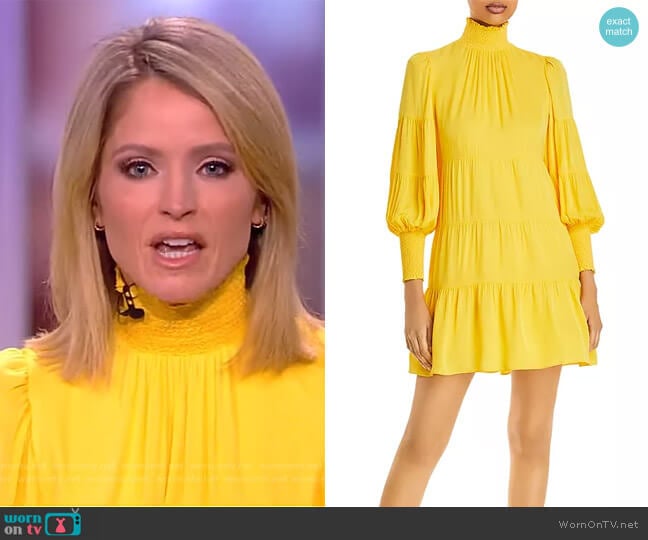 WornOnTV: Sara’s yellow smocked neck dress on The View | Sara Haines ...