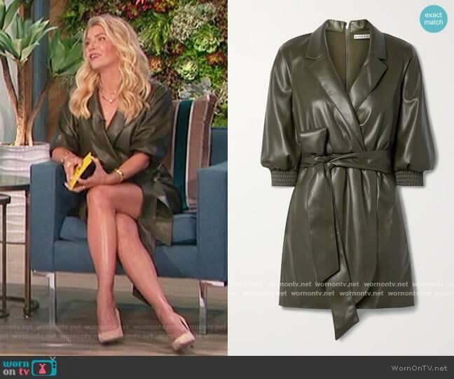 Maureen Vegan Leather Mini Dress worn by Amanda Kloots on The Talk